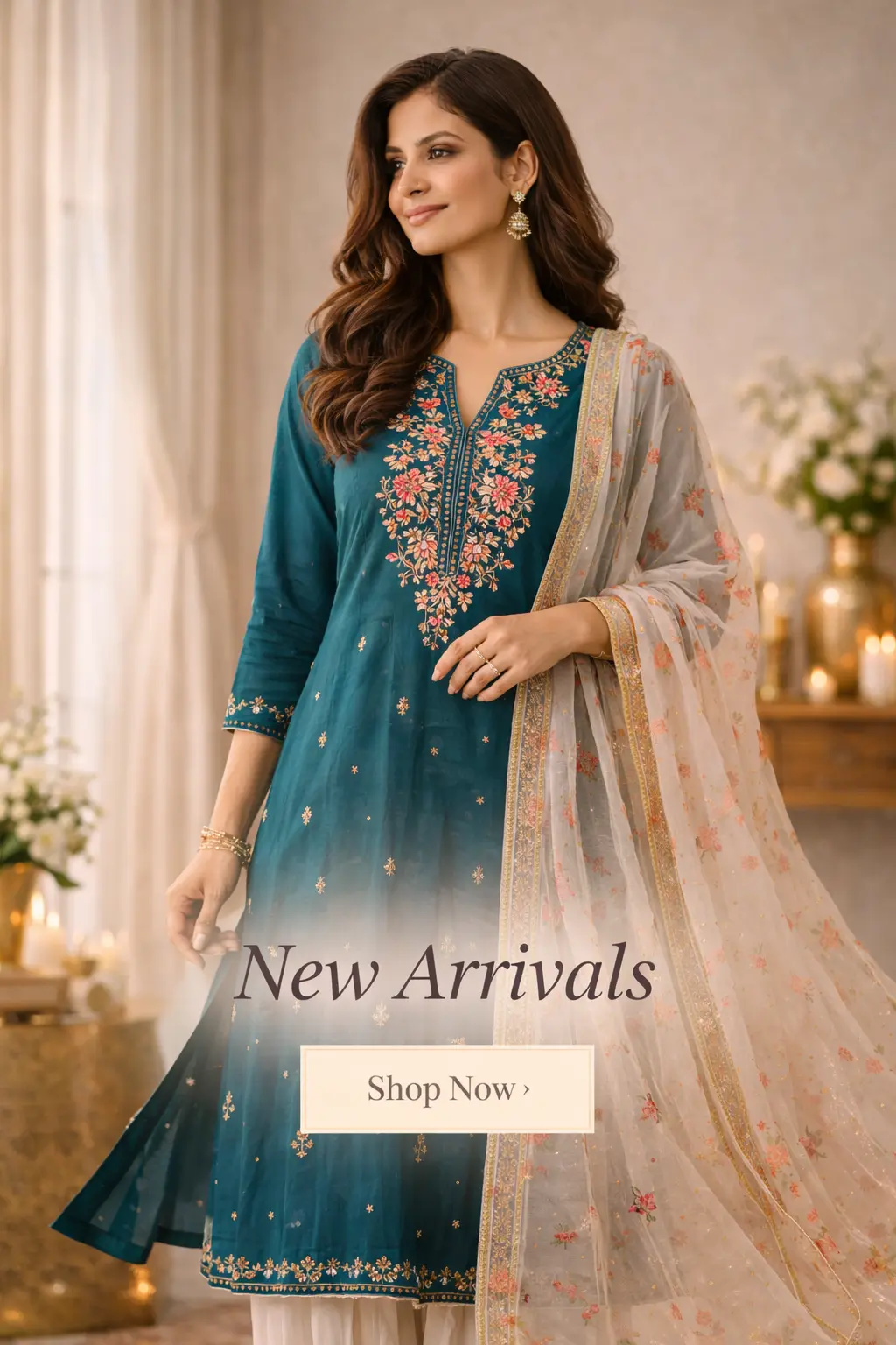 New arrival women’s kurti pant dupatta set showcasing fresh designs, elegant prints, and premium fabric for modern Indian women.