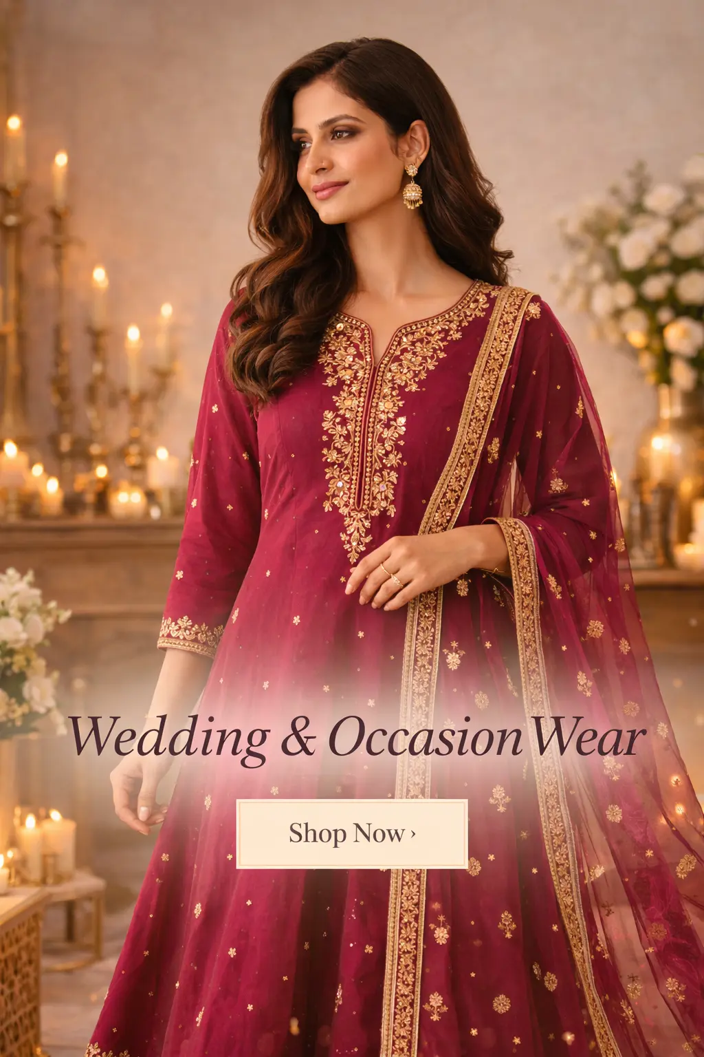 Wedding and occasion wear kurti pant dupatta set for women with intricate embroidery and statement dupatta for special events.